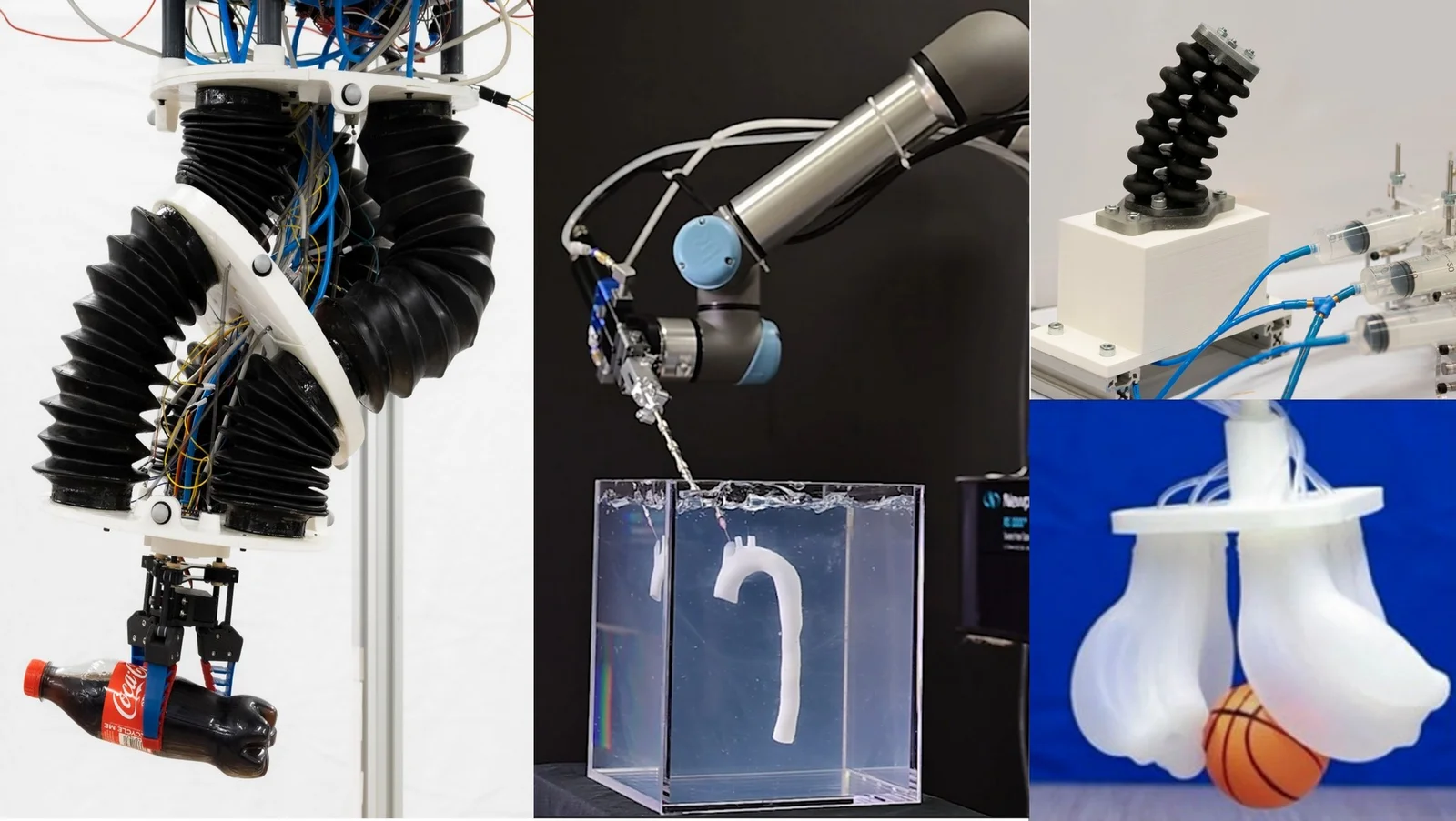 Soft robotic manipulators, embedded printing, and pneumatic grippers
