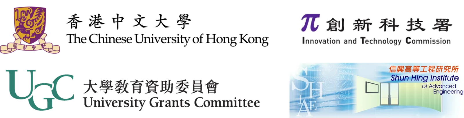 The Chinese University of Hong Kong, University Grants Committee, Innovation and Technology Commission, and Shun Hing Institute of Advanced Engineering